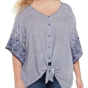 🆕️ DYLAN RYAN Tie Front Blouse